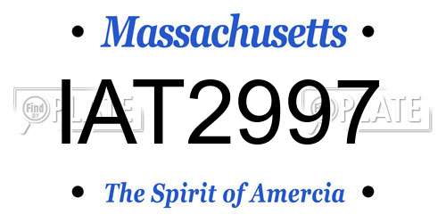 IAT2997 Massachusetts License Plate
