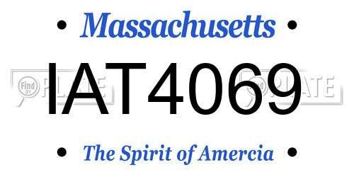 IAT4069 Massachusetts License Plate