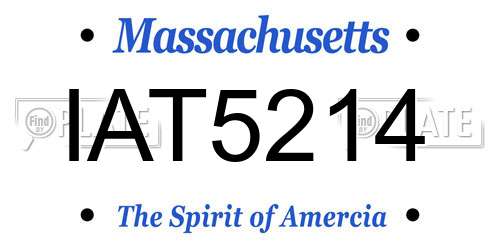 IAT5214 Massachusetts License Plate