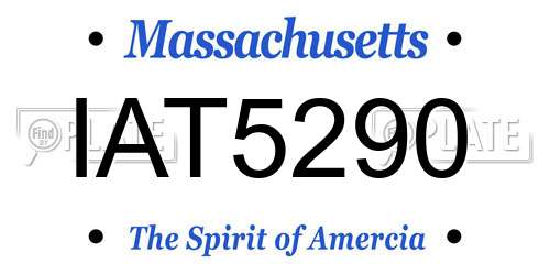 IAT5290 Massachusetts License Plate