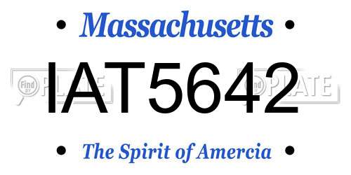 IAT5642 Massachusetts License Plate