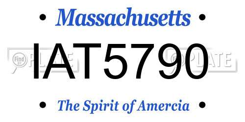 IAT5790 Massachusetts License Plate