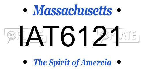 IAT6121 Massachusetts License Plate