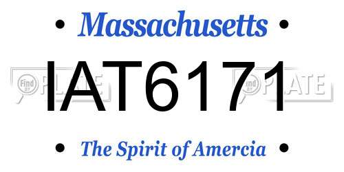 IAT6171 Massachusetts License Plate