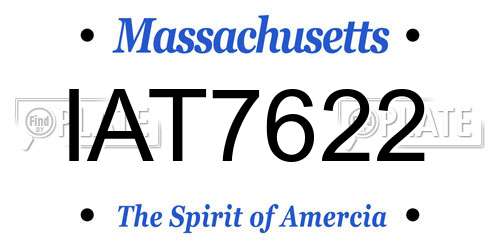 IAT7622 Massachusetts License Plate