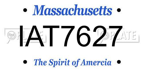 IAT7627 Massachusetts License Plate