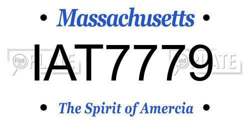 IAT7779 Massachusetts License Plate