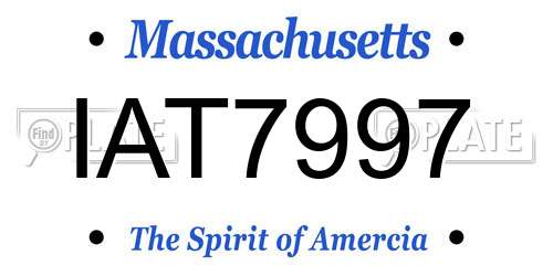 IAT7997 Massachusetts License Plate