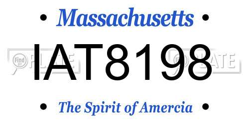 IAT8198 Massachusetts License Plate