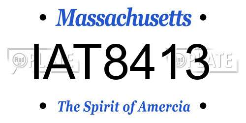 IAT8413 Massachusetts License Plate