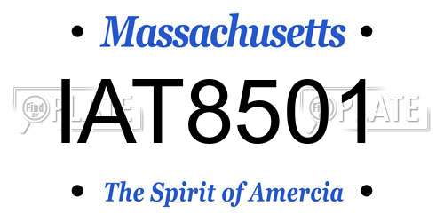 IAT8501 Massachusetts License Plate