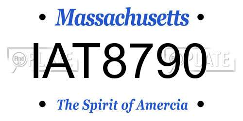 IAT8790 Massachusetts License Plate