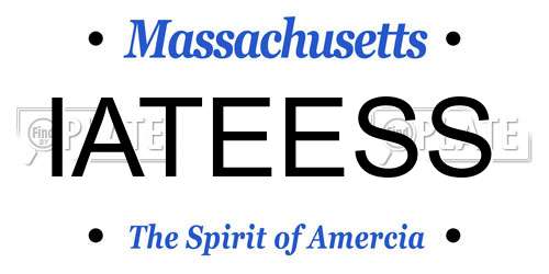 IATEESS Massachusetts License Plate