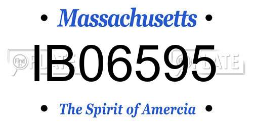 IB06595 Massachusetts License Plate