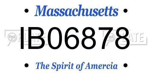 IB06878 Massachusetts License Plate