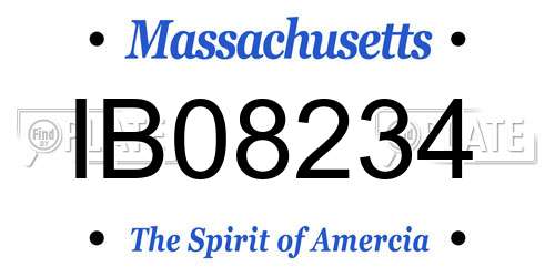 IB08234 Massachusetts License Plate