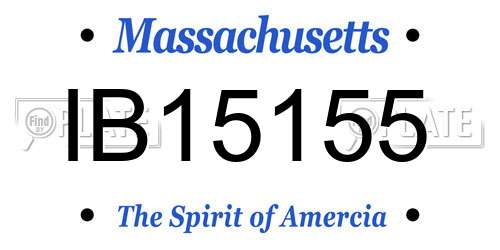 IB15155 Massachusetts License Plate