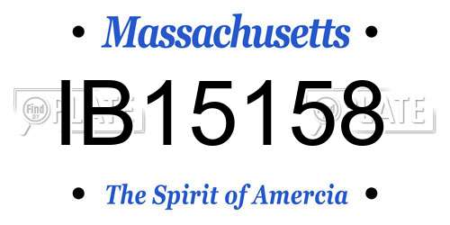 IB15158 Massachusetts License Plate