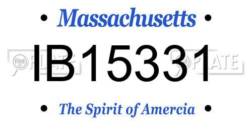 IB15331 Massachusetts License Plate