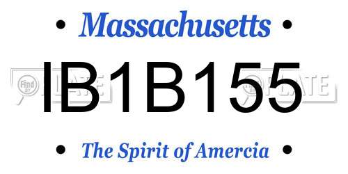 IB1B155 Massachusetts License Plate