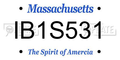IB1S531 Massachusetts License Plate