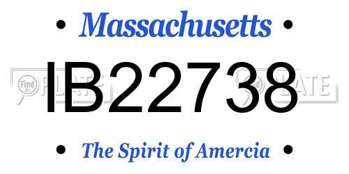 IB22738 Massachusetts License Plate