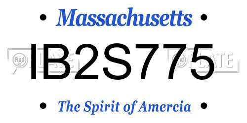 IB2S775 Massachusetts License Plate