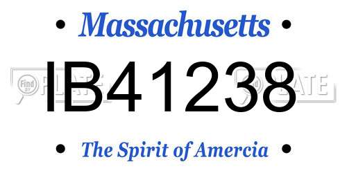 IB41238 Massachusetts License Plate