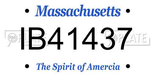 IB41437 Massachusetts License Plate