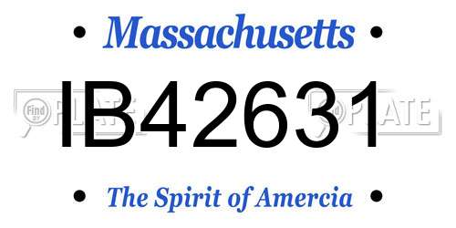 IB42631 Massachusetts License Plate
