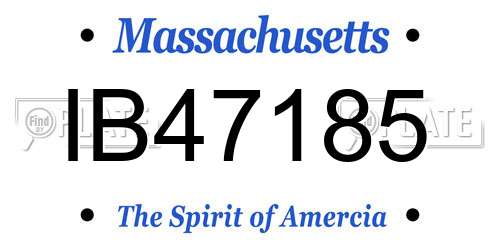IB47185 Massachusetts License Plate