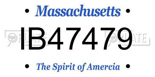 IB47479 Massachusetts License Plate