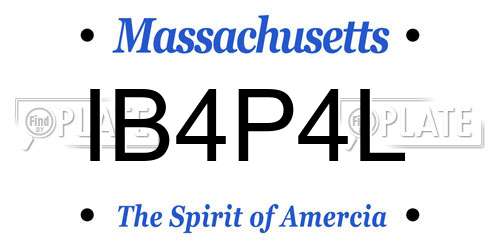 IB4P4L Massachusetts License Plate