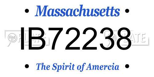 IB72238 Massachusetts License Plate