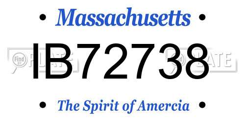 IB72738 Massachusetts License Plate