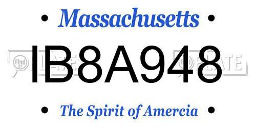 IB8A948 Massachusetts License Plate