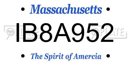 IB8A952 Massachusetts License Plate