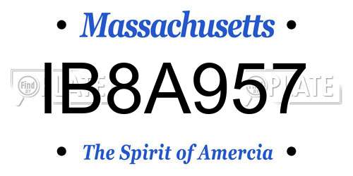 IB8A957 Massachusetts License Plate