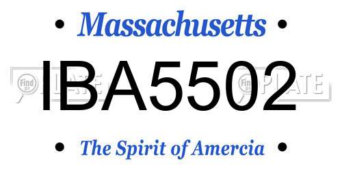 IBA5502 Massachusetts License Plate