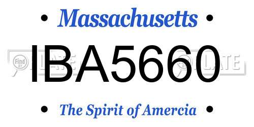 IBA5660 Massachusetts License Plate