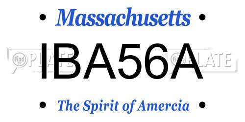 IBA56A Massachusetts License Plate