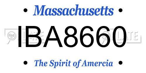 IBA8660 Massachusetts License Plate