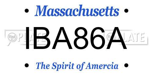 IBA86A Massachusetts License Plate