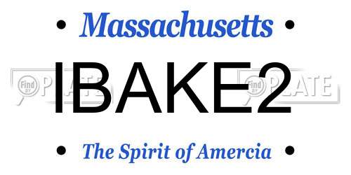 IBAKE2 Massachusetts License Plate