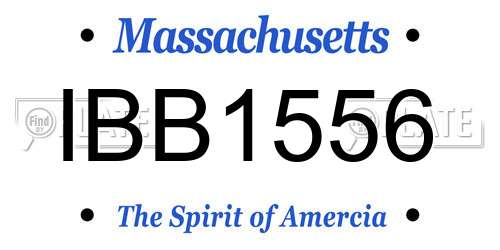 IBB1556 Massachusetts License Plate