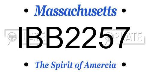 IBB2257 Massachusetts License Plate