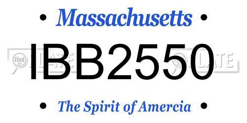 IBB2550 Massachusetts License Plate