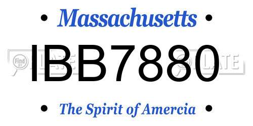 IBB7880 Massachusetts License Plate