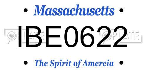 IBE0622 Massachusetts License Plate
