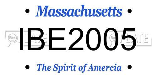 IBE2005 Massachusetts License Plate